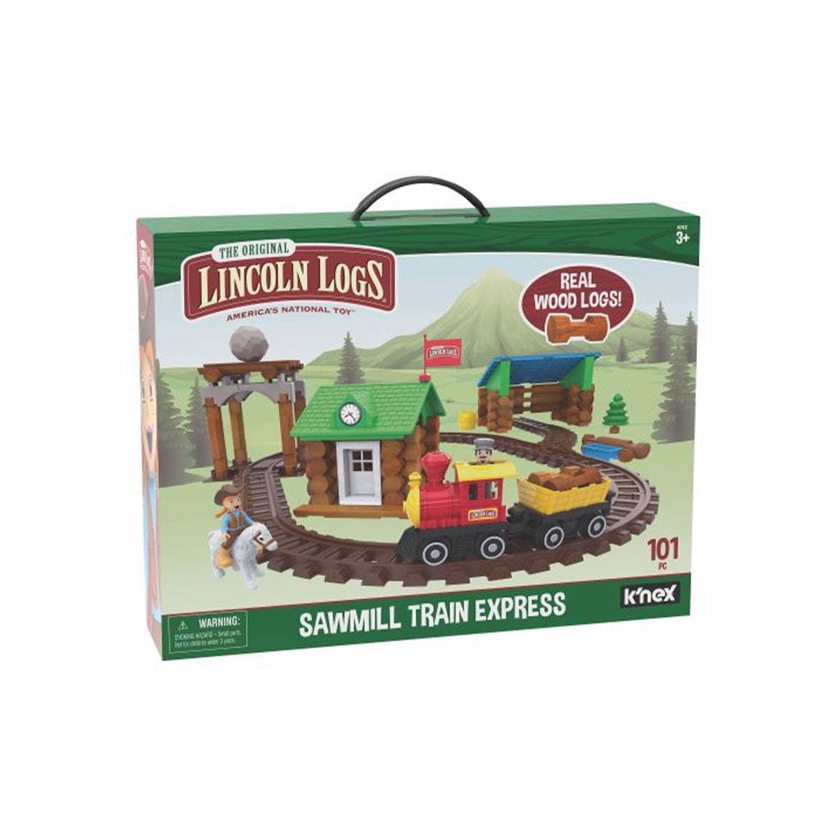 LINCOLN LOGS - 101PC SAWMILL TRAIN EXPRESS (1) ENG